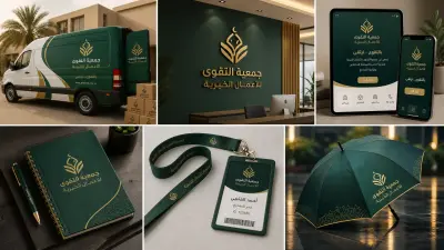 تصميم هوية بصرية متكاملة وشعار مع كتابة المحتوى الإبداعي و تصميم البنرات و الاوراق وكل ما يخص الشركة