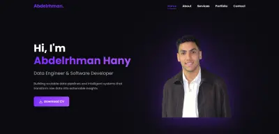 موقع شخصي لعرض الأعمال (Portfolio Website)