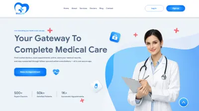 Medical Landing Page – تصميم صفحة هبوط طبية