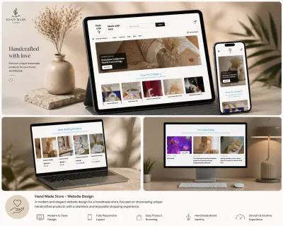 تصميم متجر إلكتروني (E-commerce Website Design) – متخصص في المنتجات اليدوية (Handmade Products
