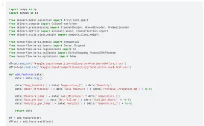 Kaggle Playground Series (S6E4) - Predicting Irrigation Needs