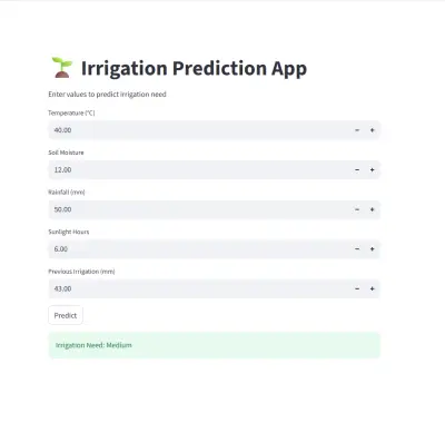 irrigation need prediction