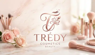 تصميم هوية بصرية فاخرة لماركة مستحضرات تجميل (Trédy) Gold style