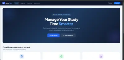 تطبيق FocusFlow - نظام ذكي لتنظيم الدراسة وتتبع الإنتاجية