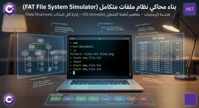 بناء محاكي نظام ملفات متكامل (FAT File System Simulator)