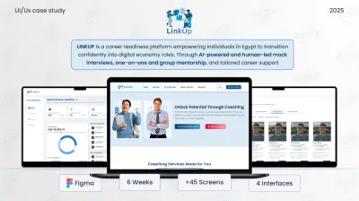 LinkUp — صفحة هبوط ولوحات تحكم للمتدرب و المدرب و الادمن