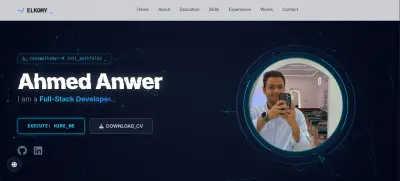 تصميم وبرمجة موقع شخصي (Portfolio) متجاوب لعرض الأعمال بطريقة احترافية