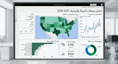 تحليل مبيعات أمريكا والربحية (2015-2018)