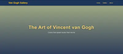 Van Gogh Tribute Website – موقع تعريفي عن فان جوخ