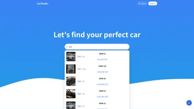 CarFinder - سوق السيارات الذكي مع محرك اكتشاف تفاعلي بالذكاء الاصطناعي