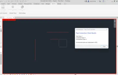 بلجن Revit لاكتشاف وتمييز الـ Pipes غير المتصلة تلقائيًا — MEP