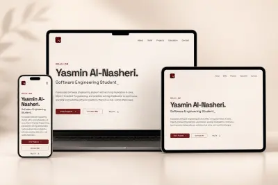 تصميم وتطوير موقع Portfolio شخصي احترافي