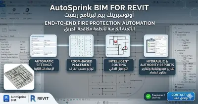 تطوير إضافة (Add-in) لبرنامج ريفيت للأتمتة الكاملة لأنظمة مكافحة الحريق (AutoSprink BIM)
