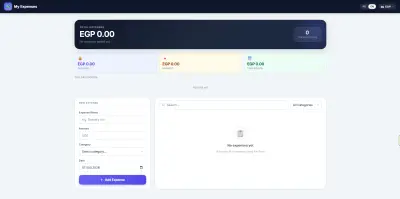 تطبيق إدارة وتتبع المصروفات | Expense Tracker Web App