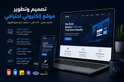تصميم موقع إلكتروني احترافي متجاوب وسريع يعزز حضورك الرقمي
