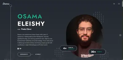 تصميم وتطوير موقع شخصي بورتفوليو احترافي لمدير منتجات (Product Manager)