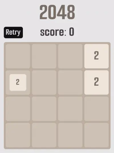 برمجة لعبة 2048