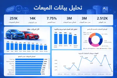 لوحة مؤشرات الأداء لقطاع المبيعات والتوزيع