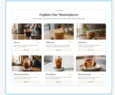 تصميم وتطوير Landing Page احترافية ومتجاوبة للكافيه