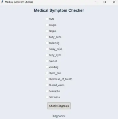 نظام فحص الأعراض الطبية (Medical Symptom Checker)