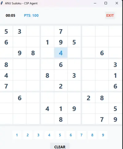 🧩 مشروع: لعبة وحل السودوكو بالذكاء الاصطناعي (Sudoku Game & AI Solver)