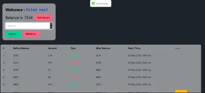 E-Wallet Dashboard – Integrated Financial Management & Transactions System (محفظة إلكترونية ذكية – نظام متكامل لإدارة الأموال والمعاملات)