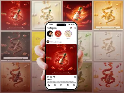 خدمة تصميم بوسترات وإعلانات احترافية لمنتجات مثل: (صلصة حارة – كاتشب – ثومية – مايونيز – مستردة – وغيرها من المنتجات الغذائية)