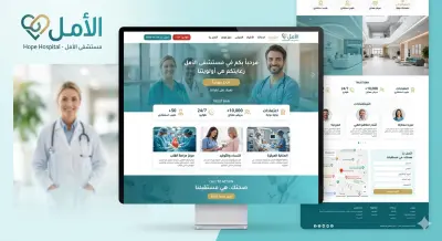 انشاء بروفيل احترافي لمستشفي بلغه html css js