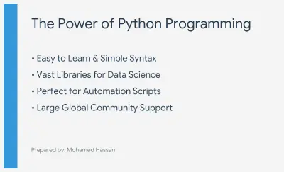تصميم عروض تقديمية (PowerPoint) احترافية وعصرية