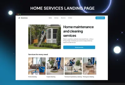 تصميم UI UX احترافي لموقع خدمات منزلية باستخدام Figma مع التركيز على Conversion وتجربة الحجز