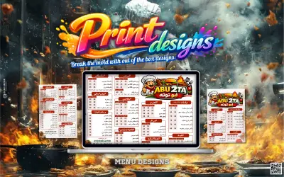 تصاميم القوائم | Menu Designs