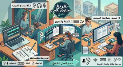 تفريغ المحتوى الصوتي إلى نص باحترافية ودقة عالية