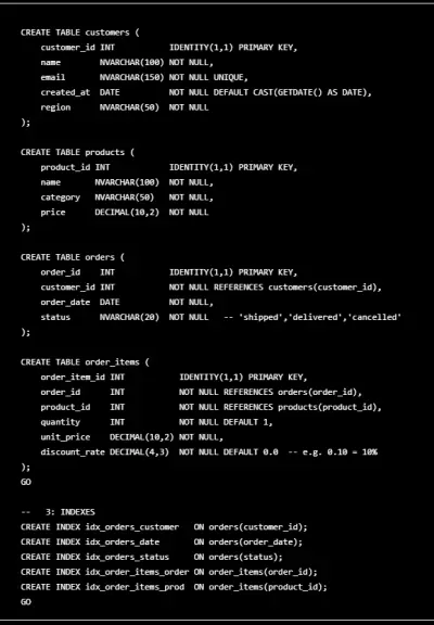 نظام تحليل بيانات المبيعات باستخدام SQL Server