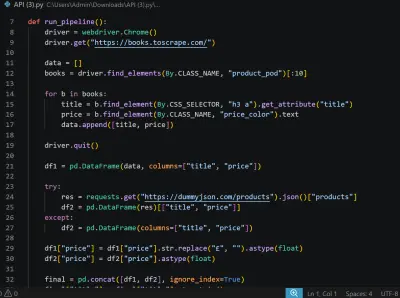 Web Data Extraction & ETL Pipeline