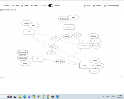 تصميم قاعدة بيانات لنظام إدارة الموسيقى والمستشفى (Database Design & ERD)