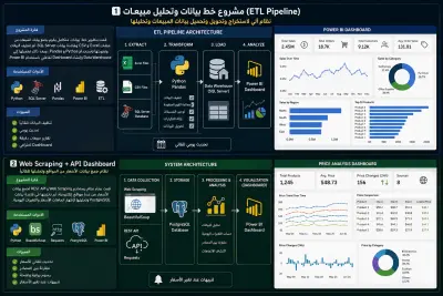 نظام آلي لاستخراج وتحويل وتحميل بيانات المبيعات وتحليلها