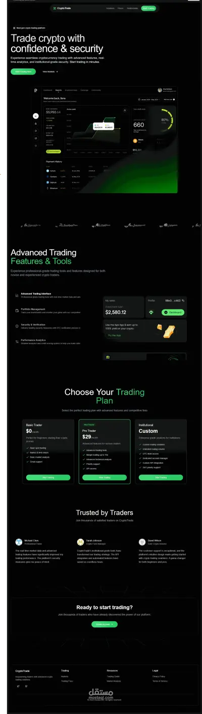 Crypto_Trade Landing Page