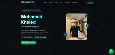 معرض أعمال متكامل لمطور خلفية ومصمم جرافيك.