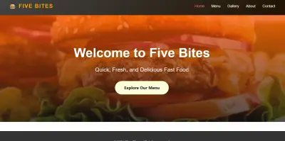 موقع اكل سريع Five Bites