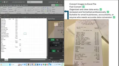 تحويل PNG , JPNG الي ملف Excel  منظم و واضح
