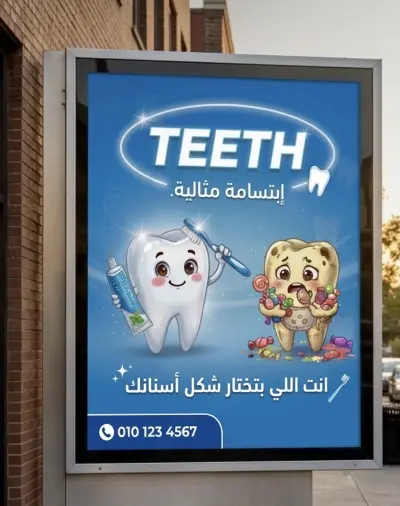 تصميم اعلان إبداعي وتوعوي