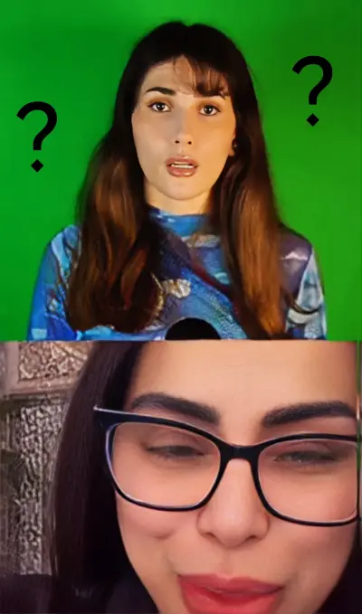 صانعة محتوى أمام الكاميرا