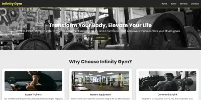 تصميم موقع Gym