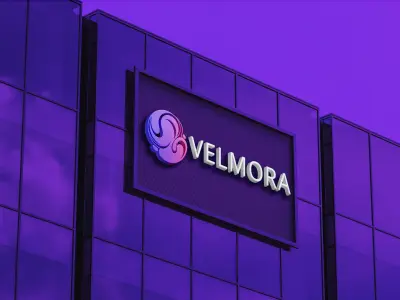 هوية بصرية وتصميم UI/UX لستوديو واقع افتراضي | Velmora
