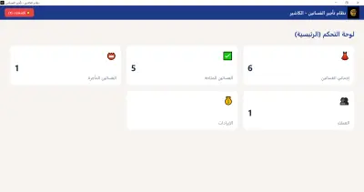 لوحة تحكم لإدارة محل لتأجير الفساتين