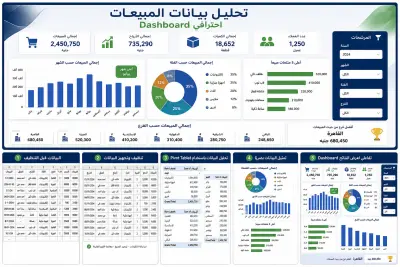 تحليل بيانات المبيعات وإنشاء Dashboard احترافي باستخدام Excel / Power BI