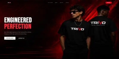 موقع TRIVO مستخدم مكتبات GSAP و Three.js لعمل انميشن خرافية