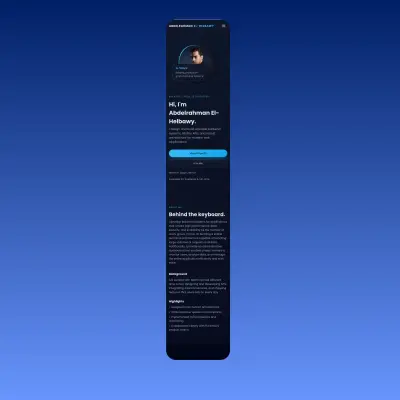 تصميم وتطوير Portfolio احترافي ومتجاوب للمبرمجين والمستقلين (Web & Mobile Responsive)