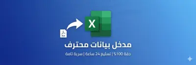 إدخال بيانات دقيق وسريع في Excel خلال 24 ساعة