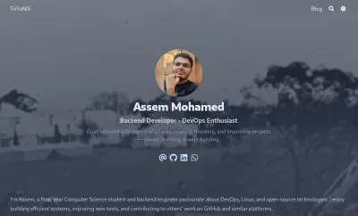 بورتفوليو شخصي مخصص باستخدام Hugo وBlowfish مع نشر تلقائي عبر GitHub Pages